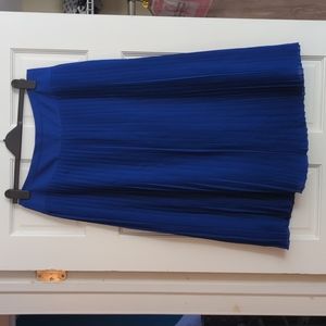 J Crew Royal Blue Pleasted Midi Skirt